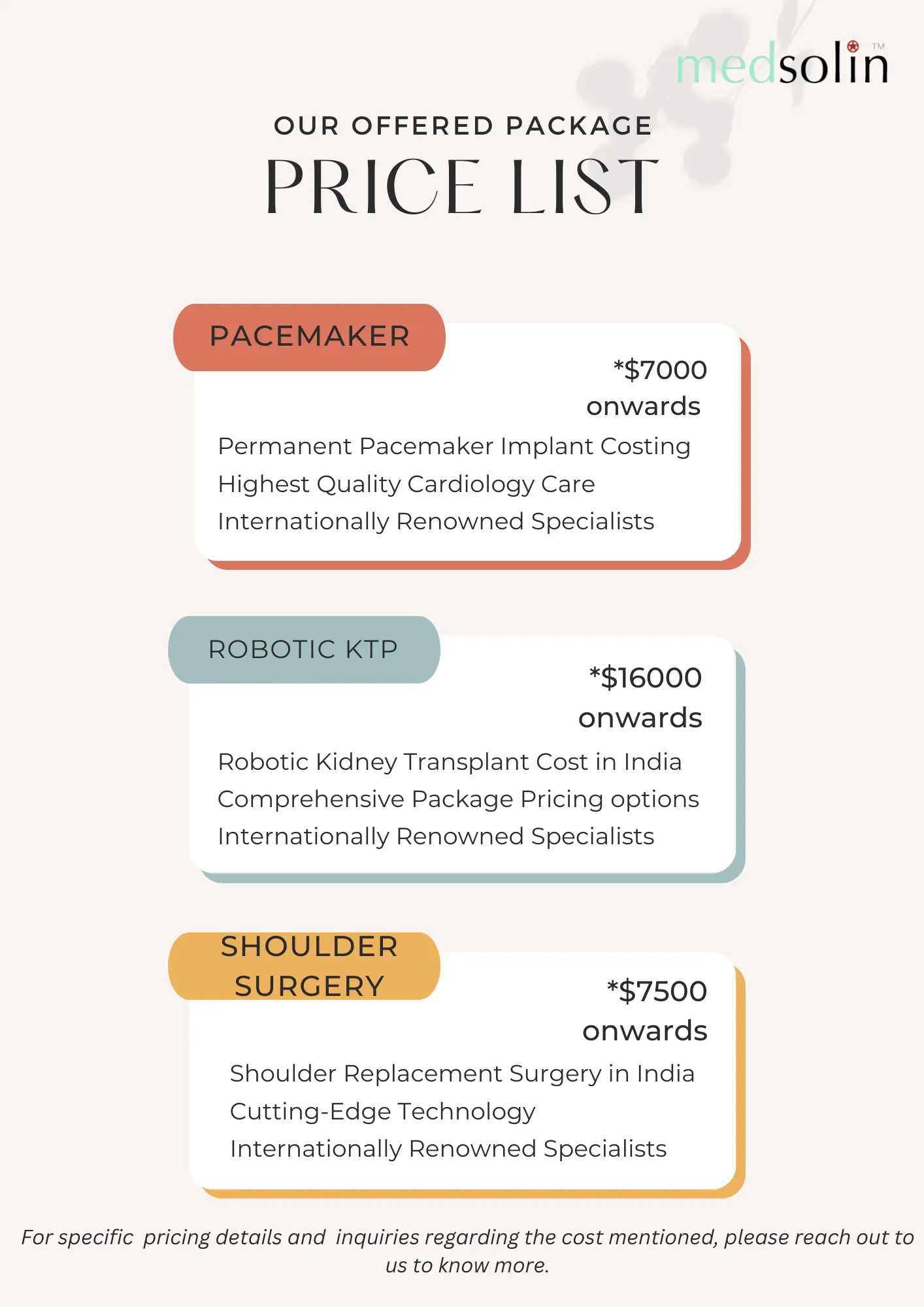 Medsolin Price List