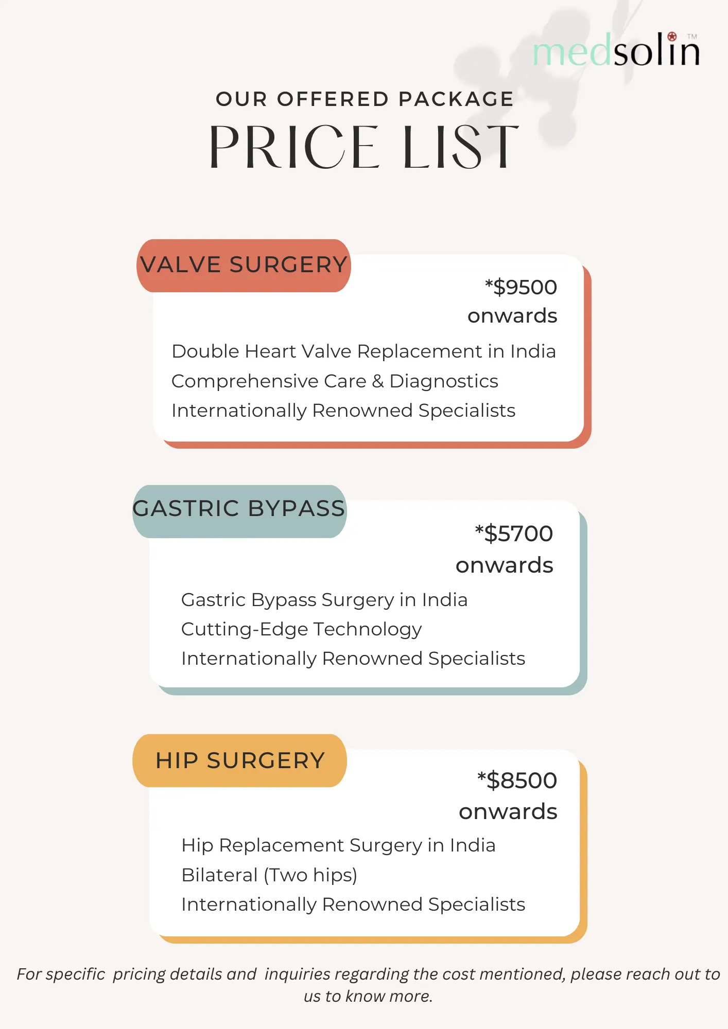 Medsolin Price List